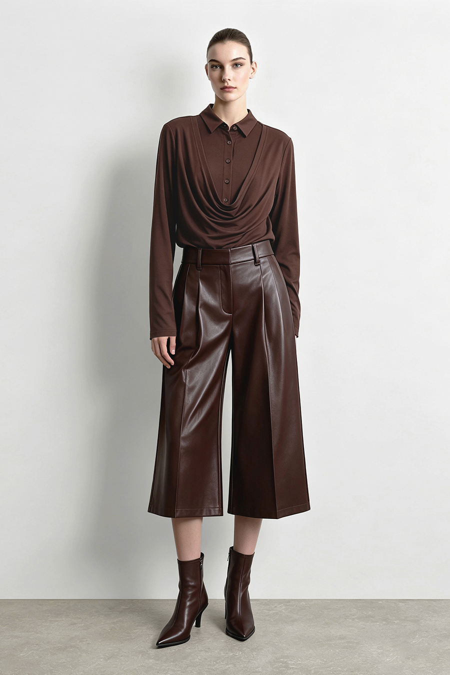 Modal faux‑two‑piece T‑shirt|AMII