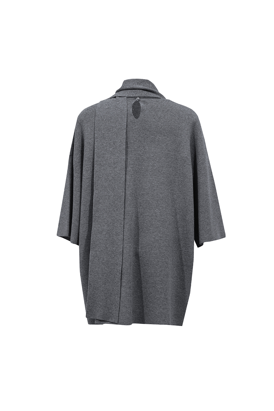 High‑neck tie‑strap loose sweater|AMII