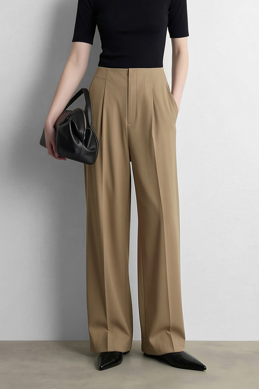 Commuter Wide Leg Casual Pants | AMII