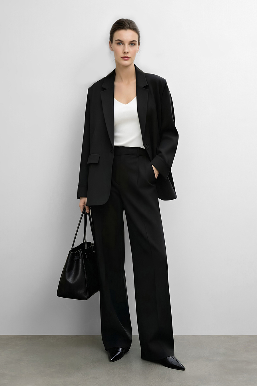 Commuter Wide Leg Casual Pants | AMII