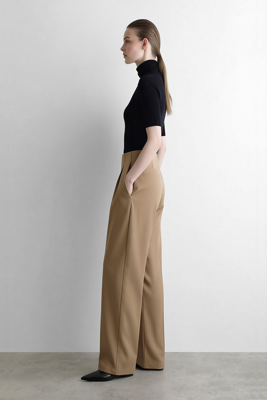 Commuter Wide Leg Casual Pants | AMII