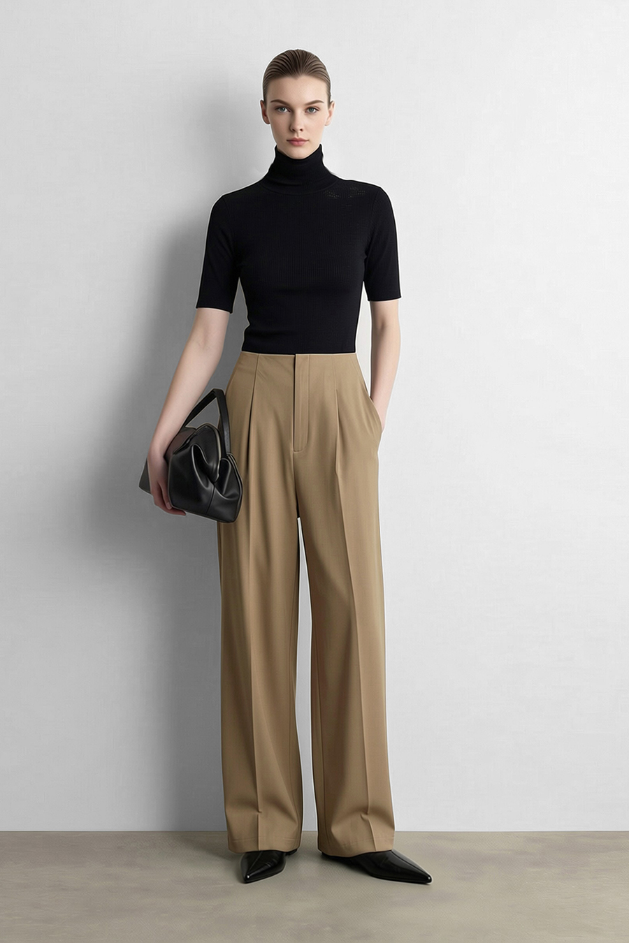Commuter Wide Leg Casual Pants | AMII