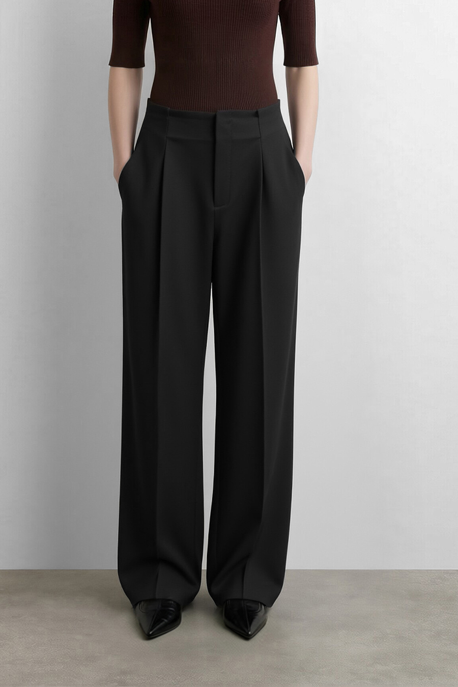 Commuter Wide Leg Casual Pants | AMII