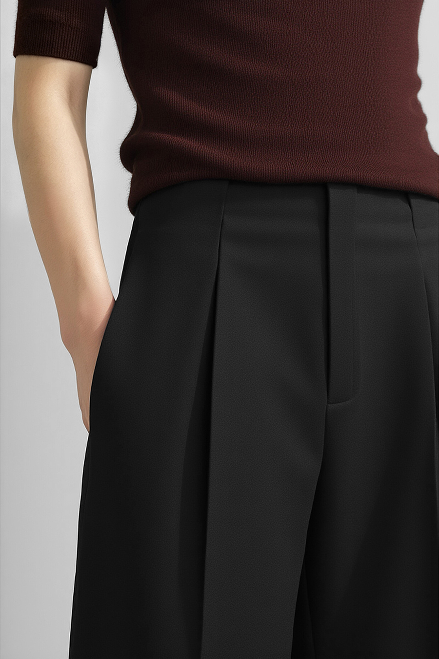 Commuter Wide Leg Casual Pants | AMII