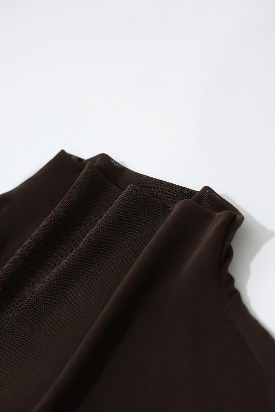 Mesh spliced velvet T‑shirt|AMII