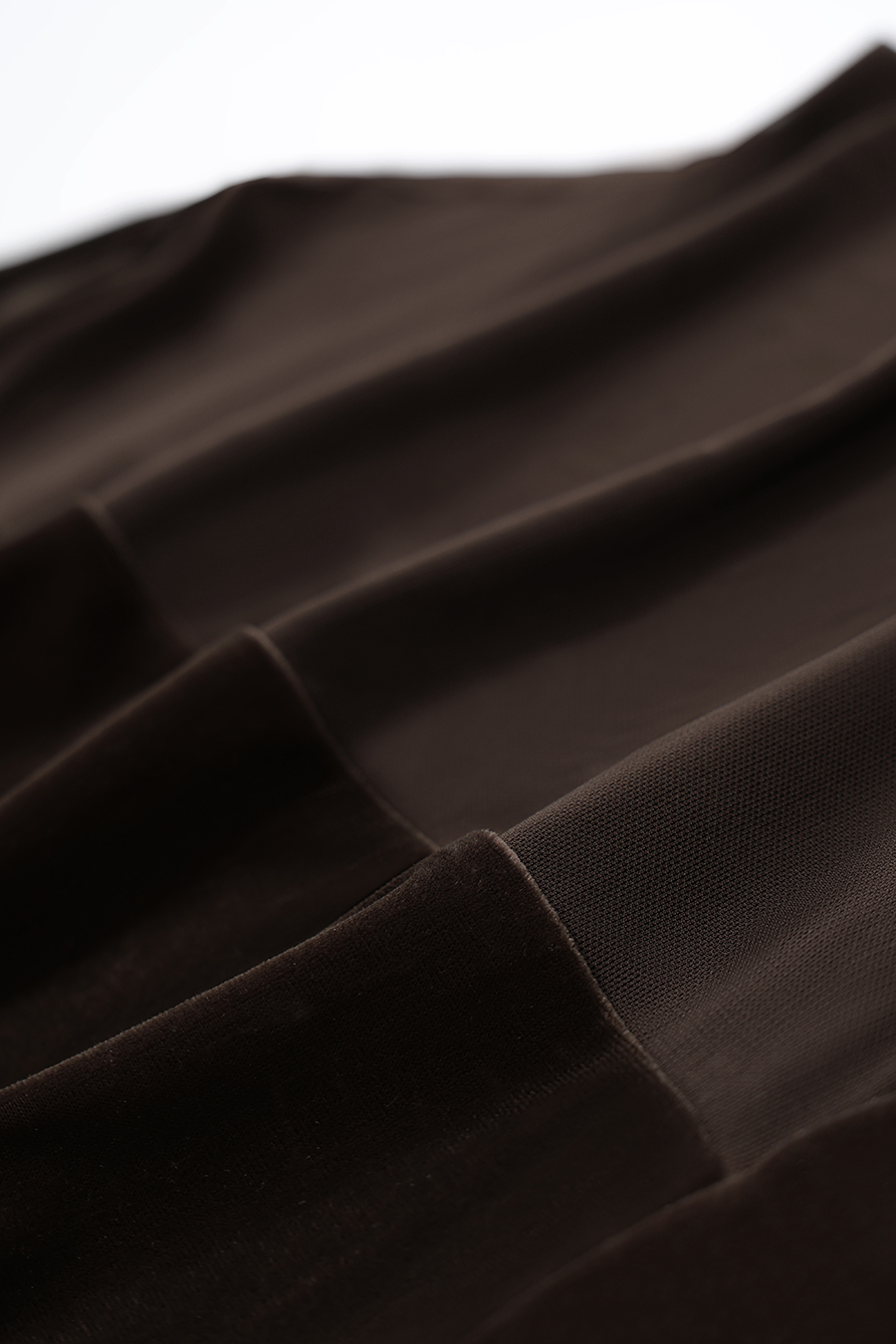 Mesh spliced velvet T‑shirt|AMII