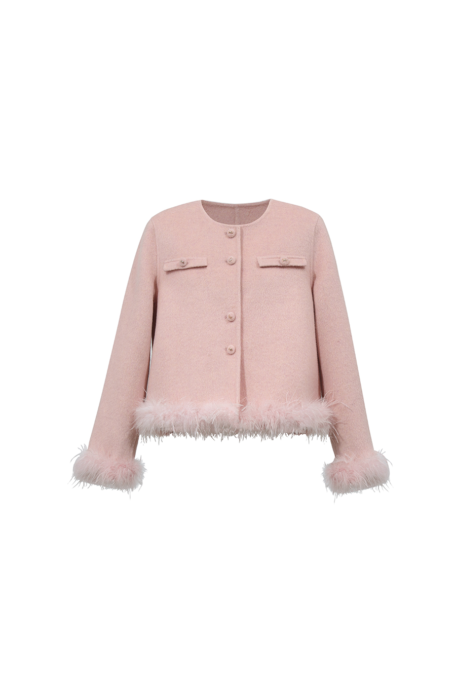 Tweed-Style Double-Faced All-Wool Fabric|AMII
