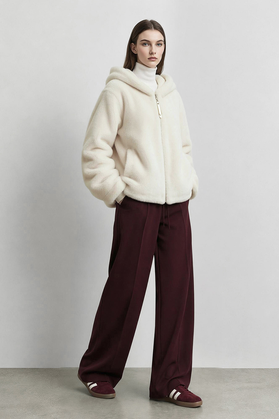 Light Luxury Hooded Eco-Friendly Fur|AMII