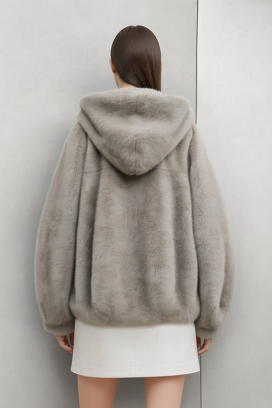 Light Luxury Hooded Eco-Friendly Fur|AMII