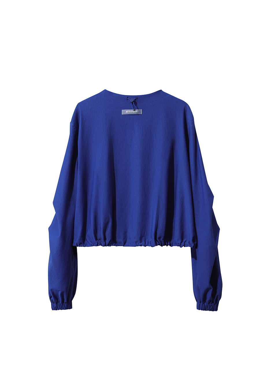 Crew Neck Cropped Zip-Up Jacket