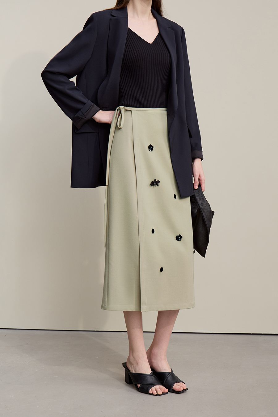 Handmade Beaded Floral Skirt