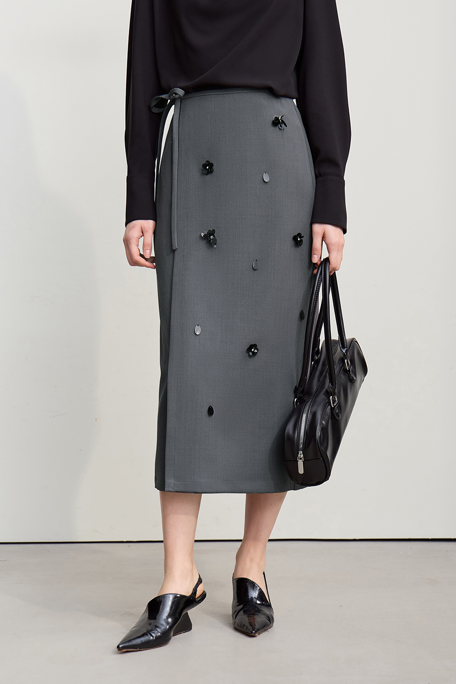 Handmade Beaded Floral Skirt