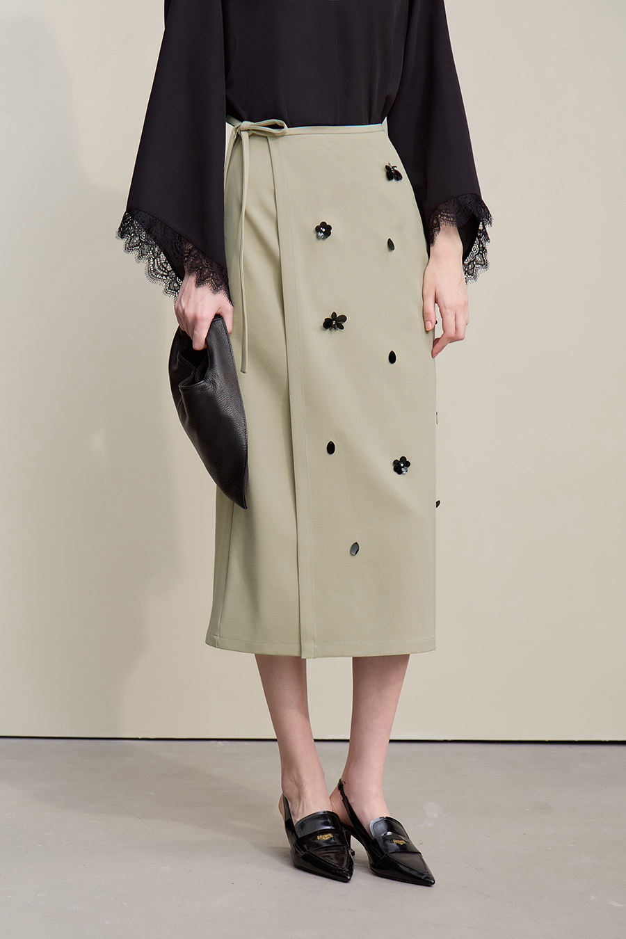 Handmade Beaded Floral Skirt