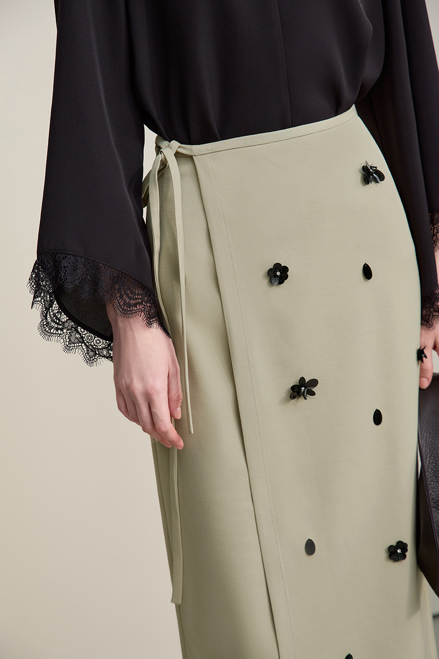 Handmade Beaded Floral Skirt