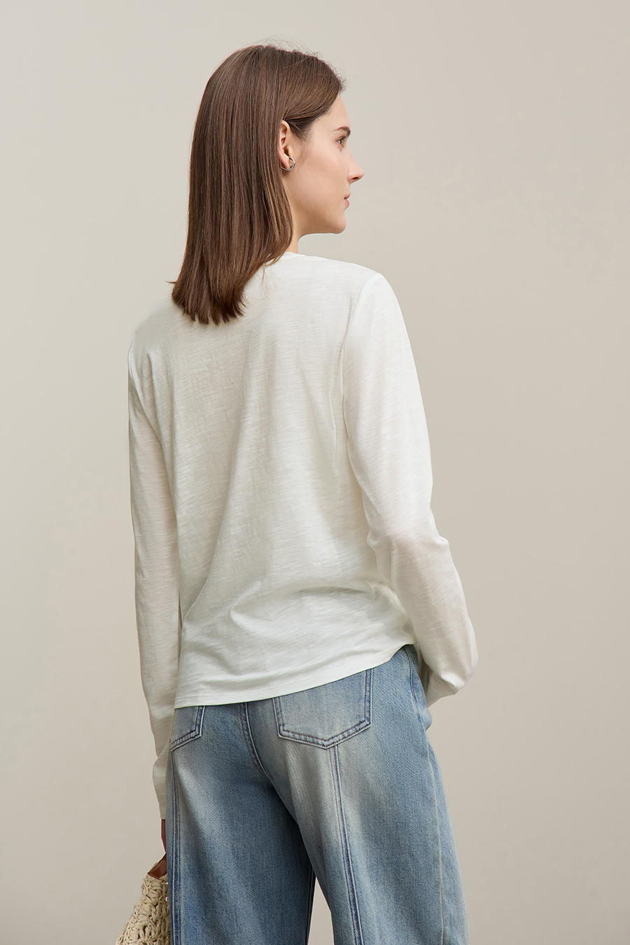 Crew Neck Printed Cotton T-shirt