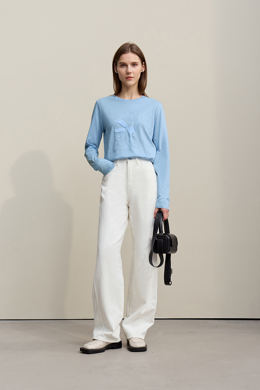 Crew Neck Printed Cotton T-shirt