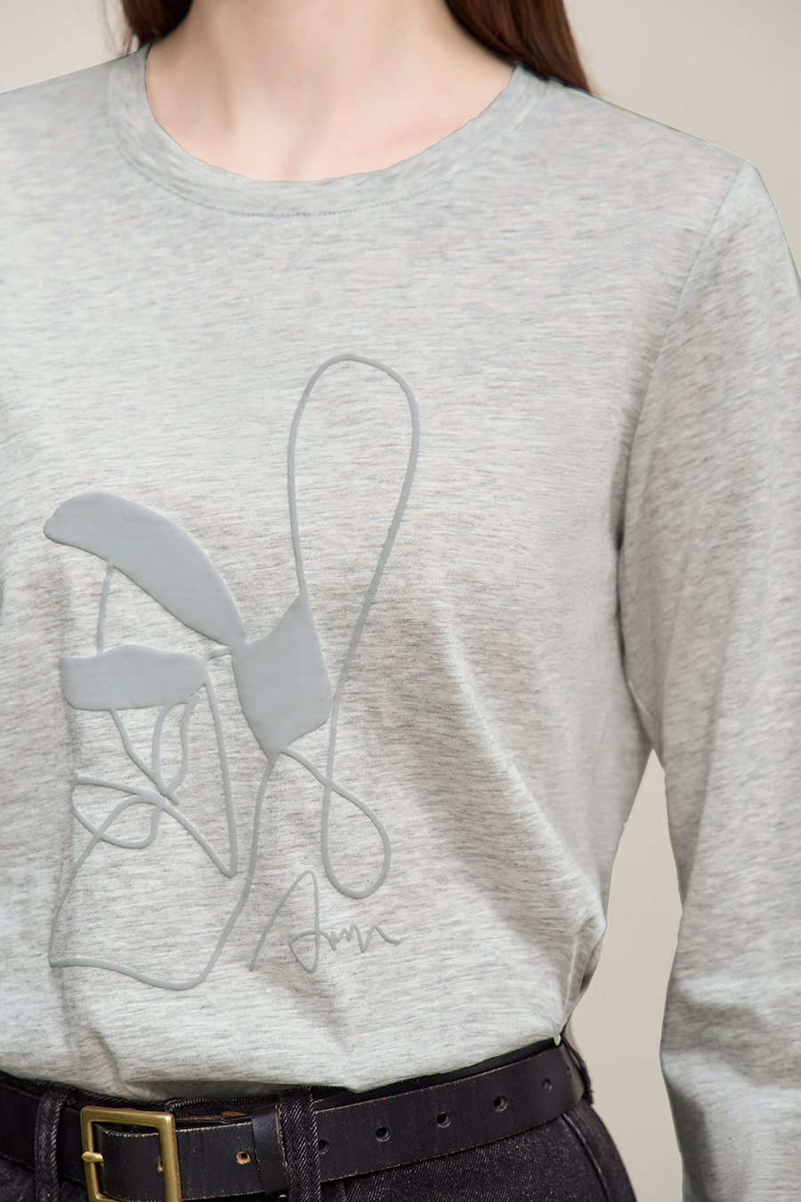 Crew Neck Printed Cotton T-shirt