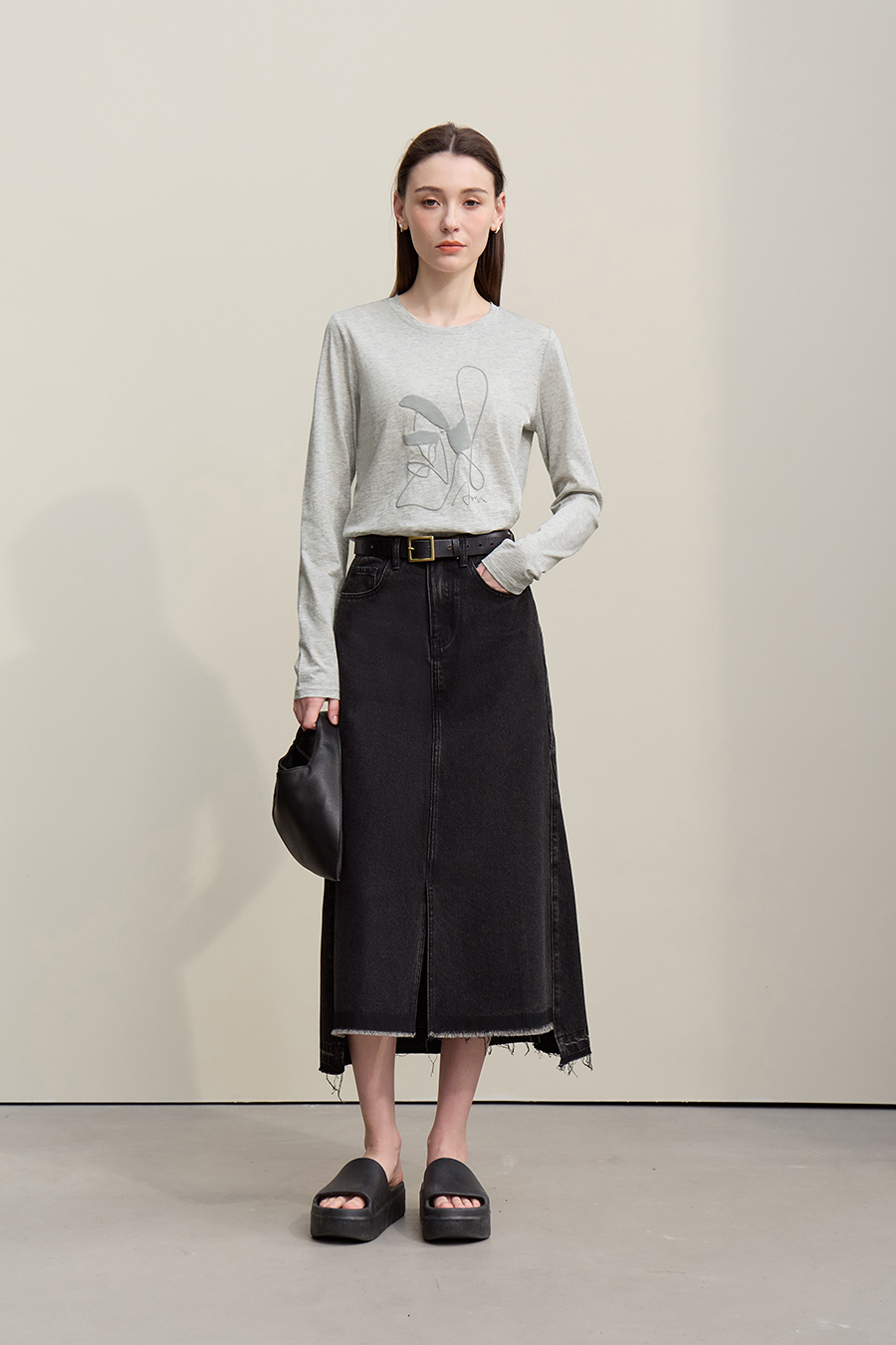 Crew Neck Printed Cotton T-shirt