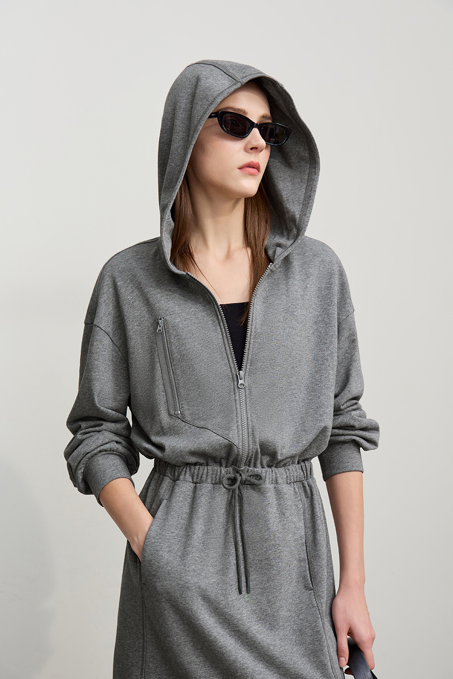 Hooded Sweatshirt Dress