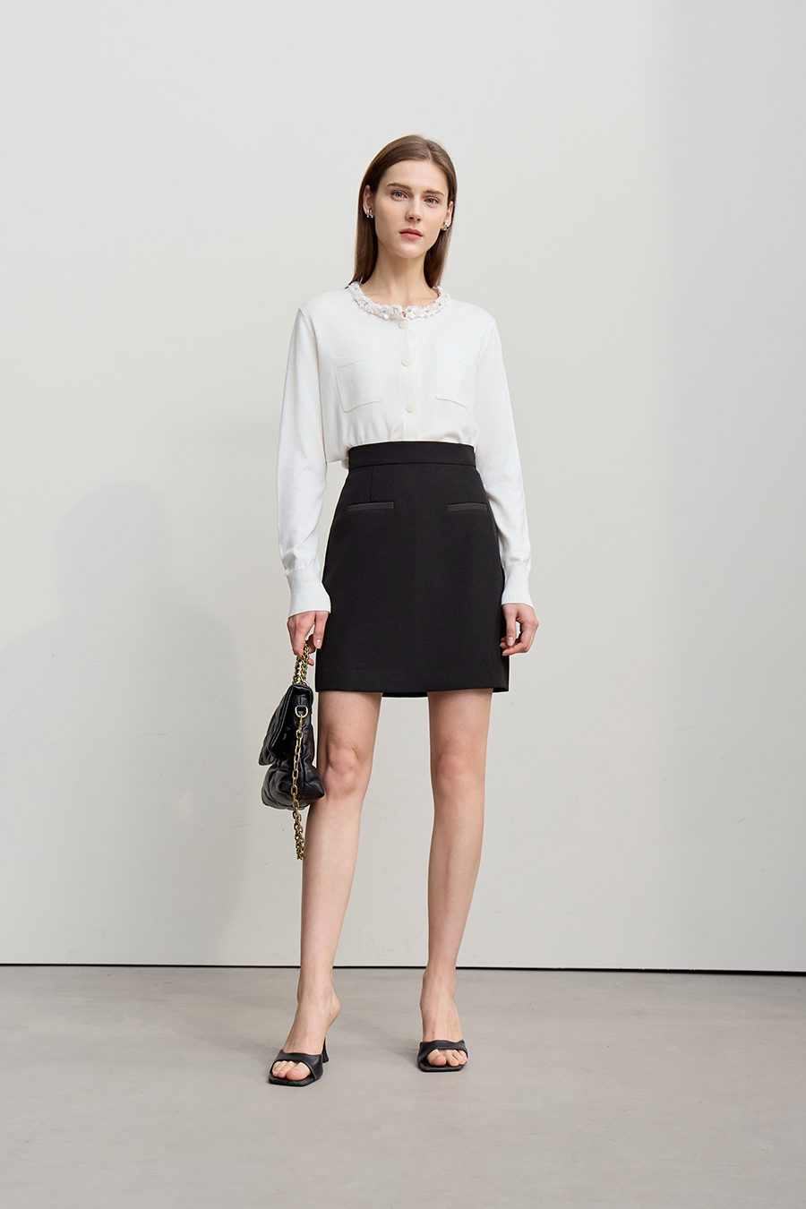 Office Short Midi Skirt|AMII-AMII.com