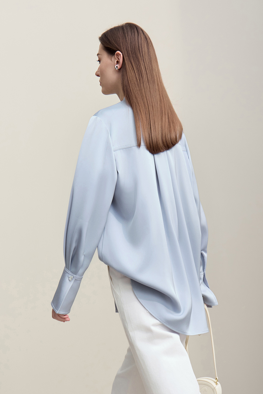Matte Satin Chiffon Blouse