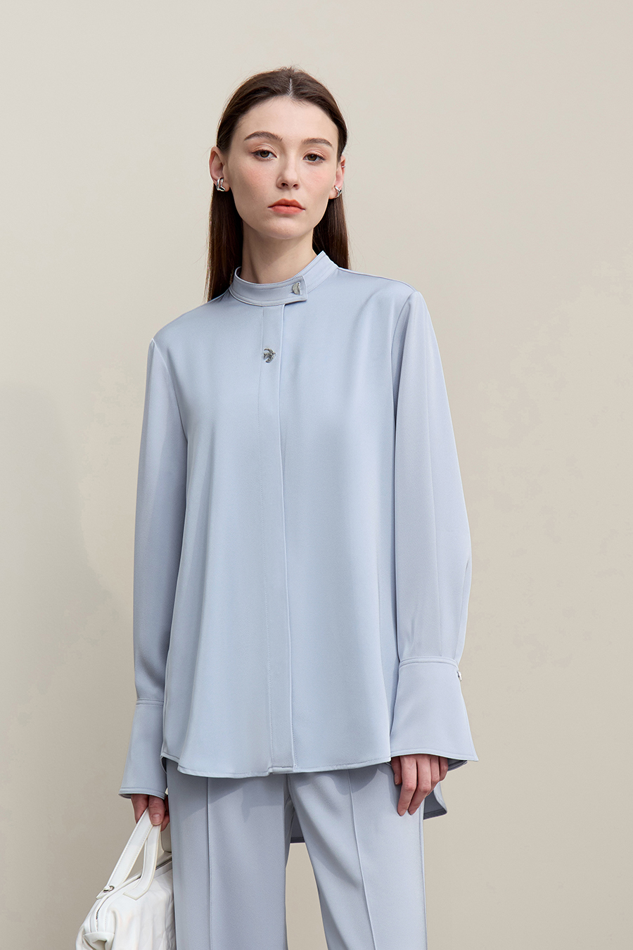 Matte Satin Chiffon Blouse