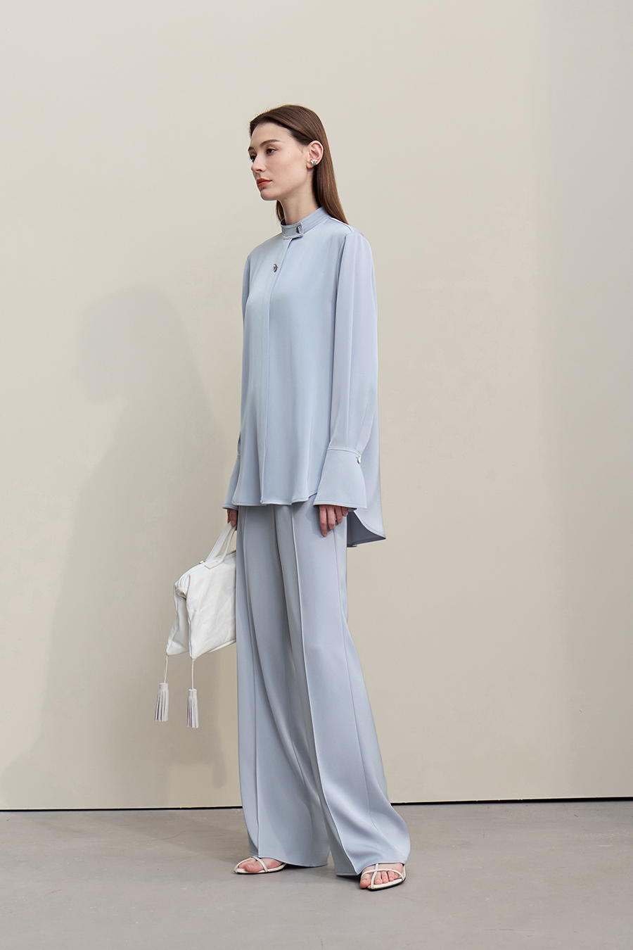 Matte Satin Chiffon Blouse