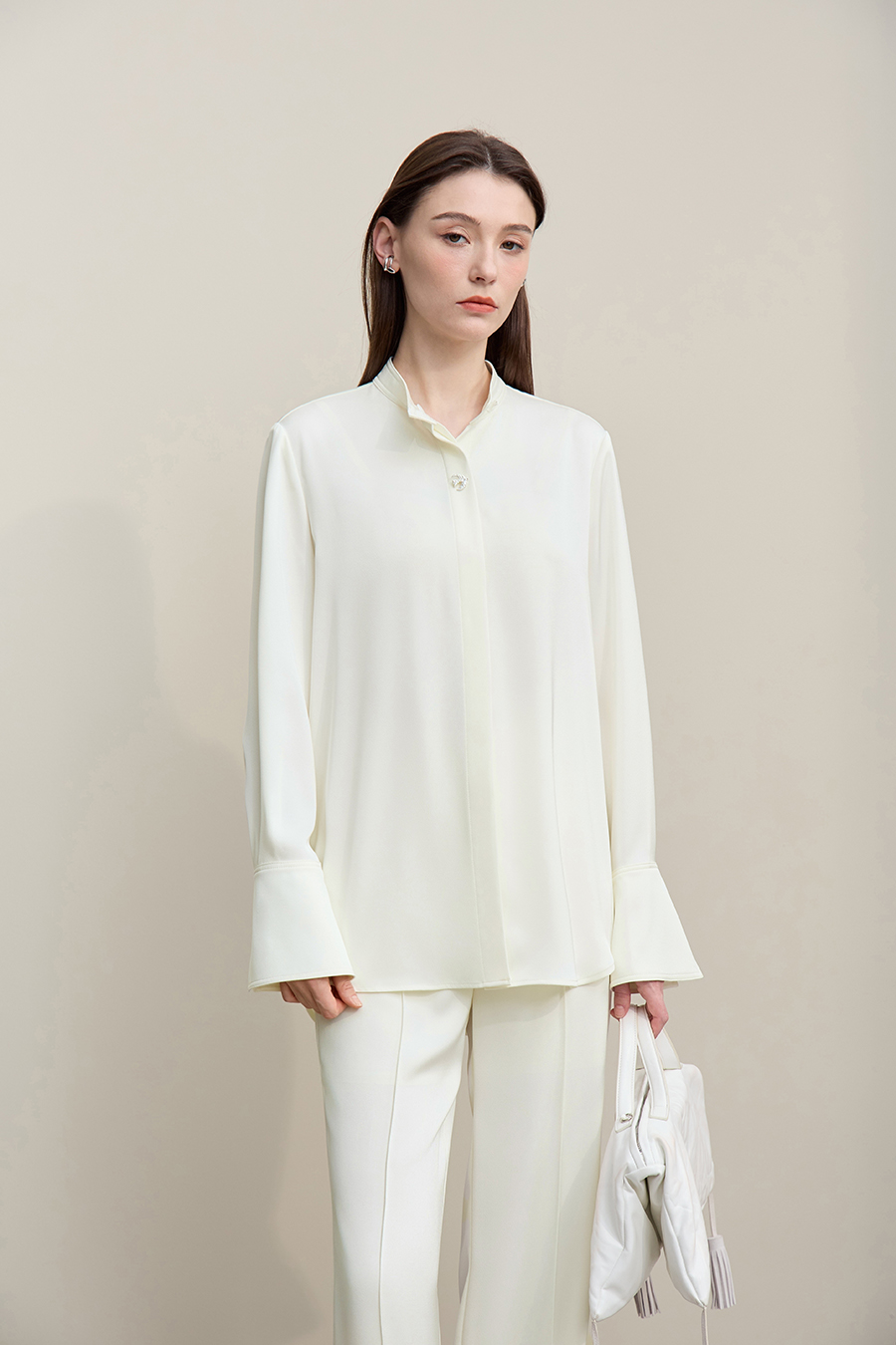 Matte Satin Chiffon Blouse