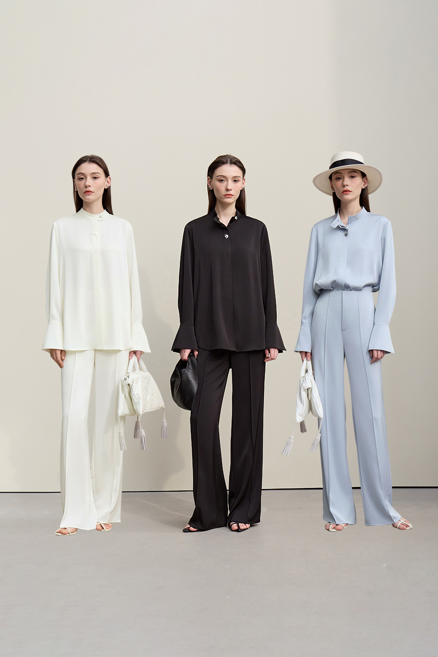 Matte Satin Chiffon Blouse