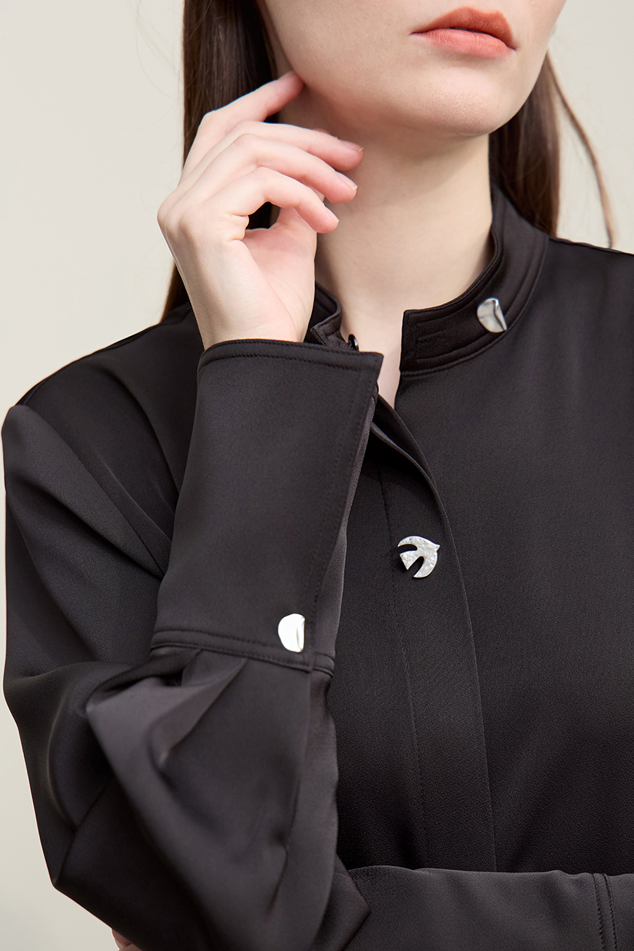 Matte Satin Chiffon Blouse