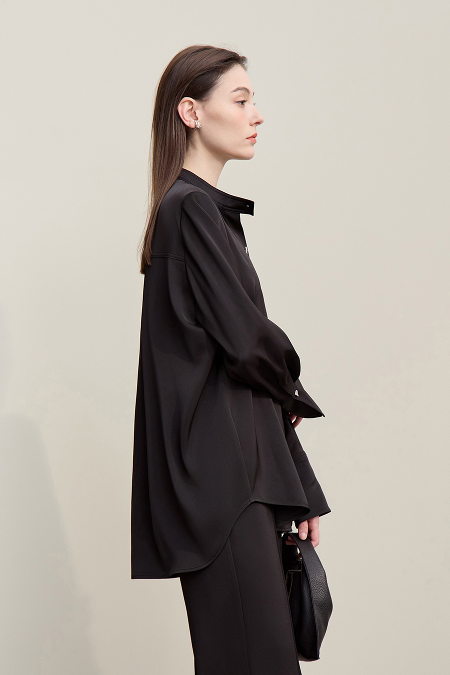 Matte Satin Chiffon Blouse