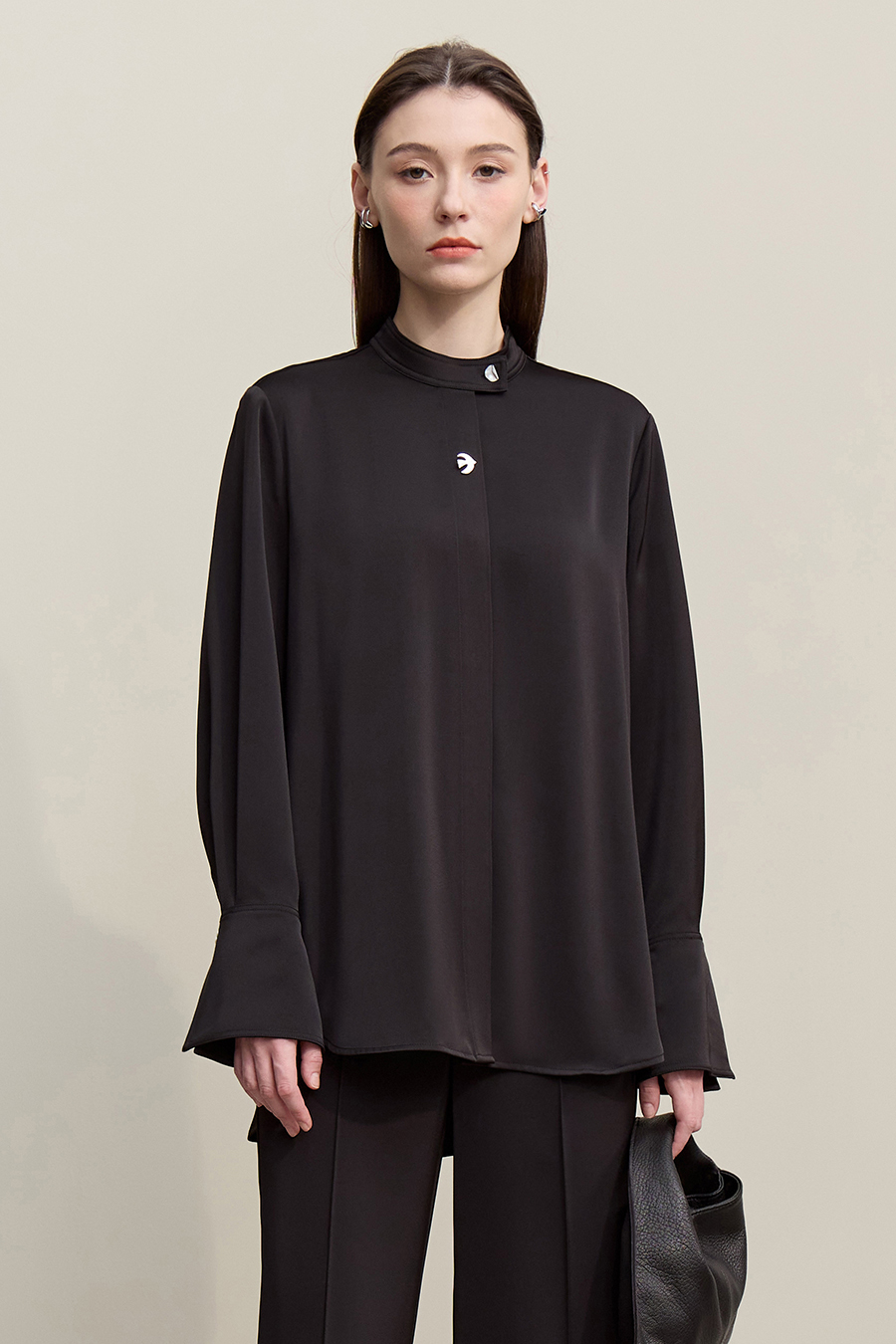 Matte Satin Chiffon Blouse