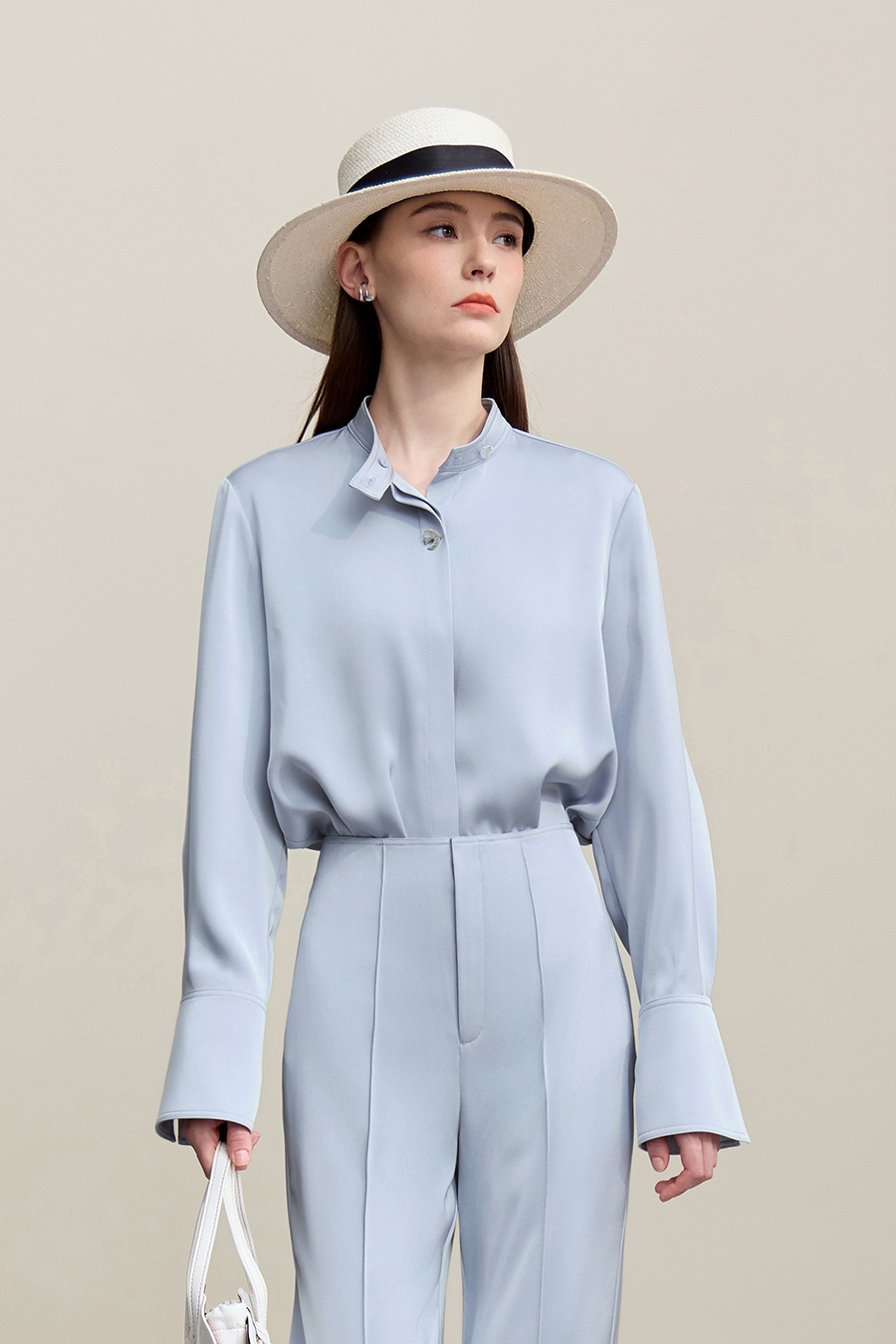 Matte Satin Chiffon Blouse