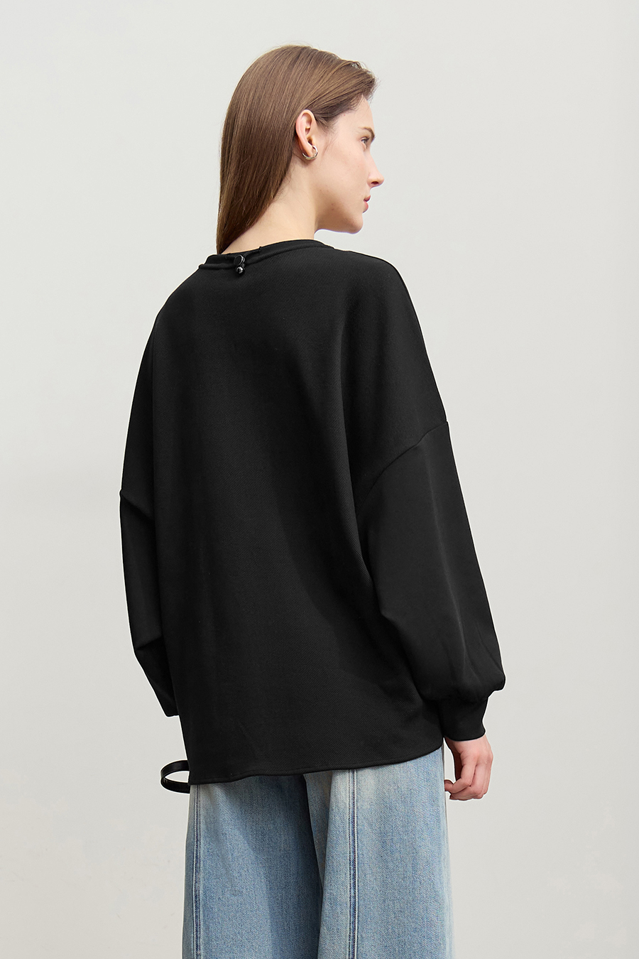 Mixed Fabric Patchwork Drawstring Hoodie|AMII-AMII.com