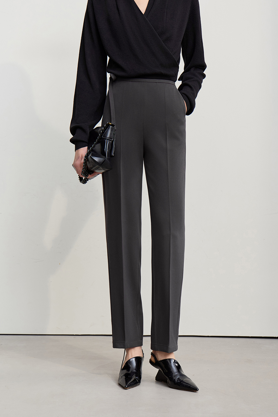 Drawstring casual pants|AMII