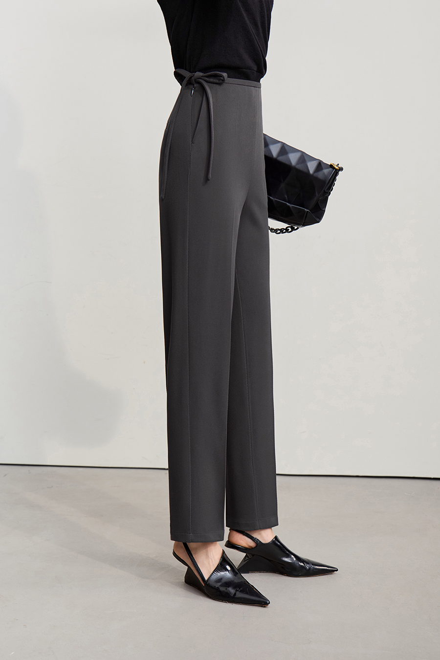 Drawstring casual pants|AMII