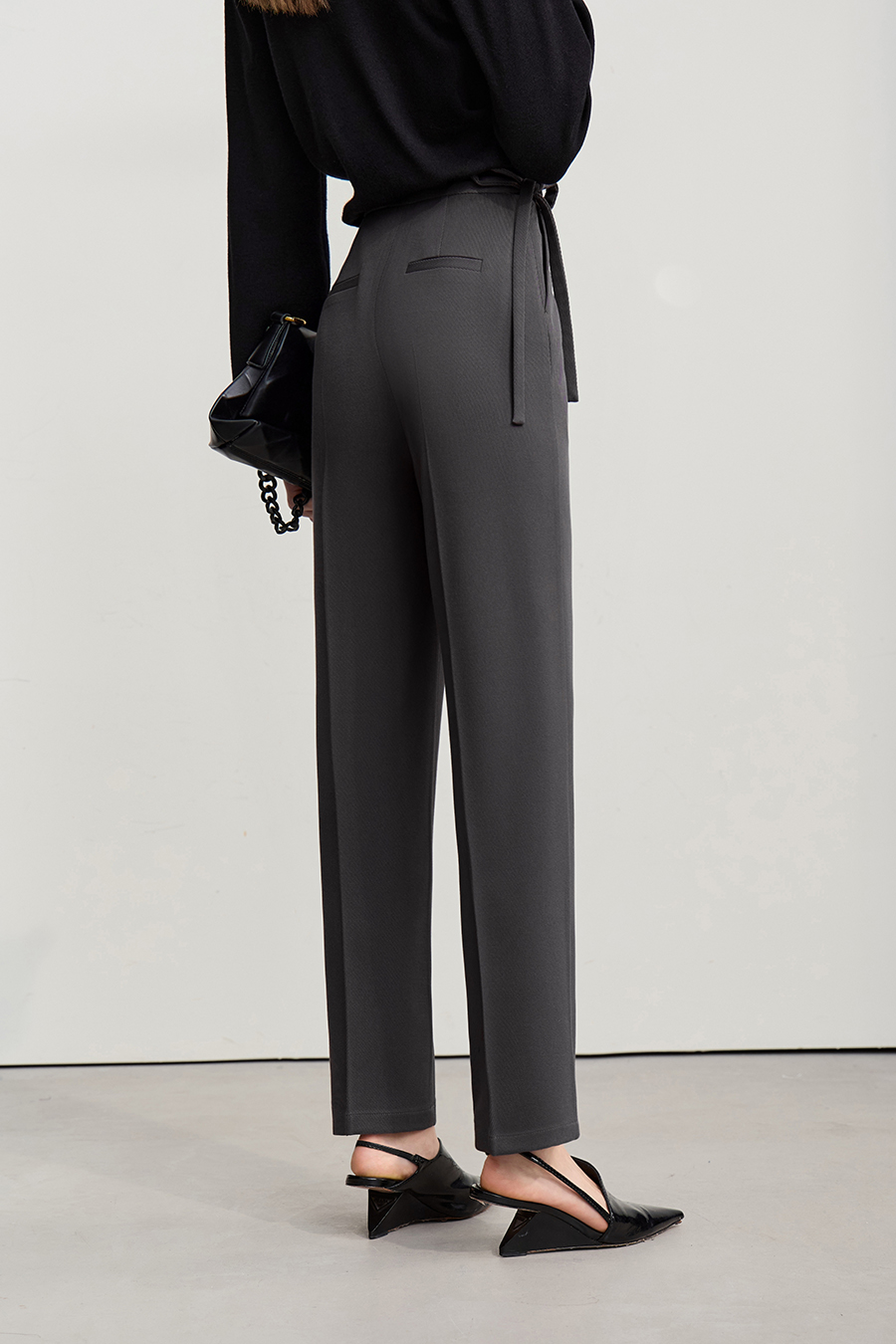 Drawstring casual pants|AMII