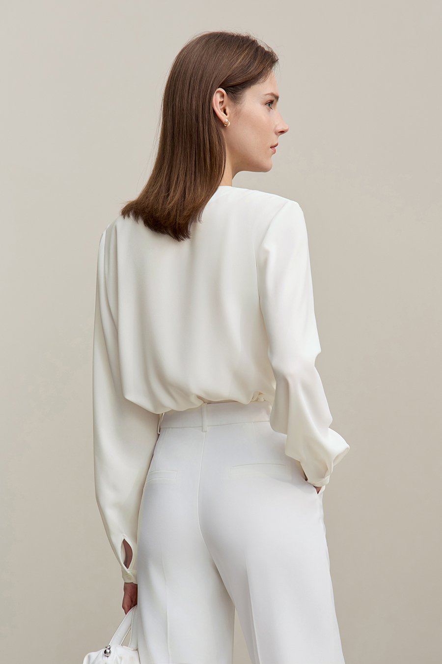 Asymmetric Neck Chiffon Top