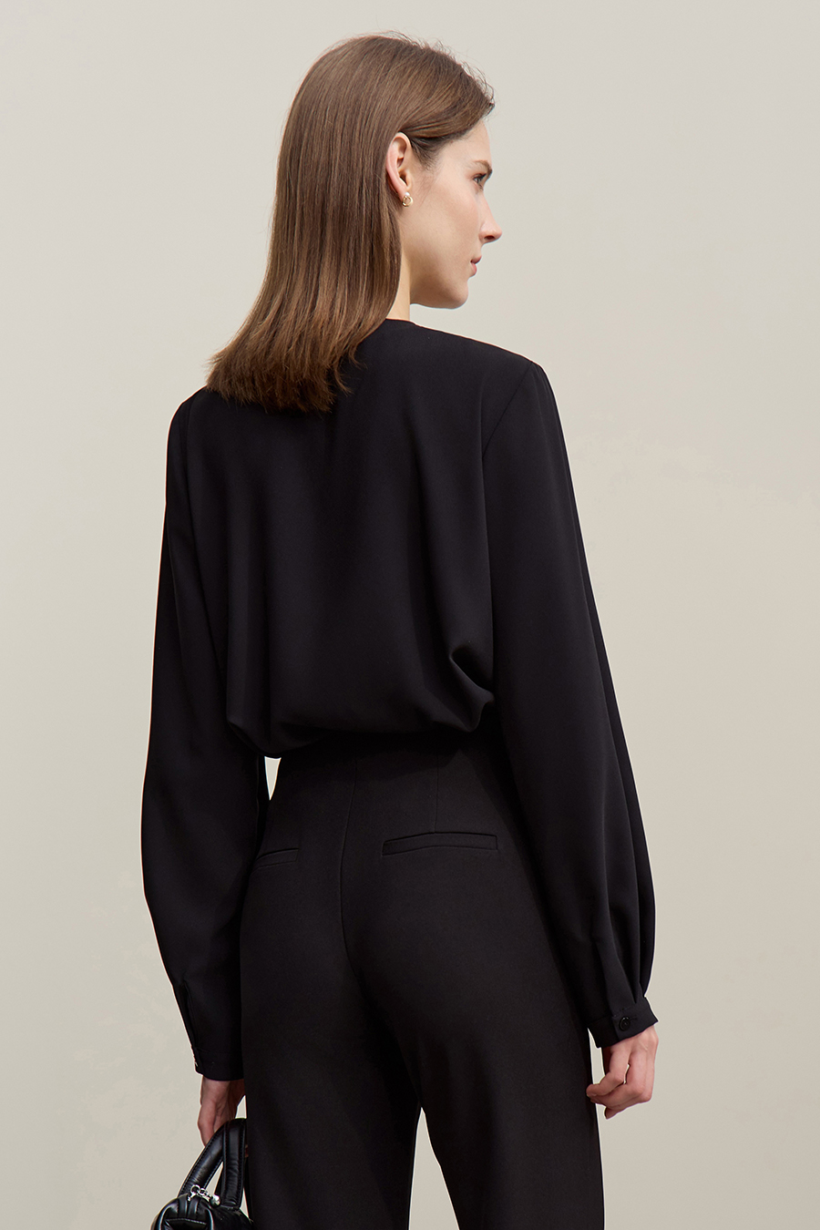 Asymmetric Neck Chiffon Top