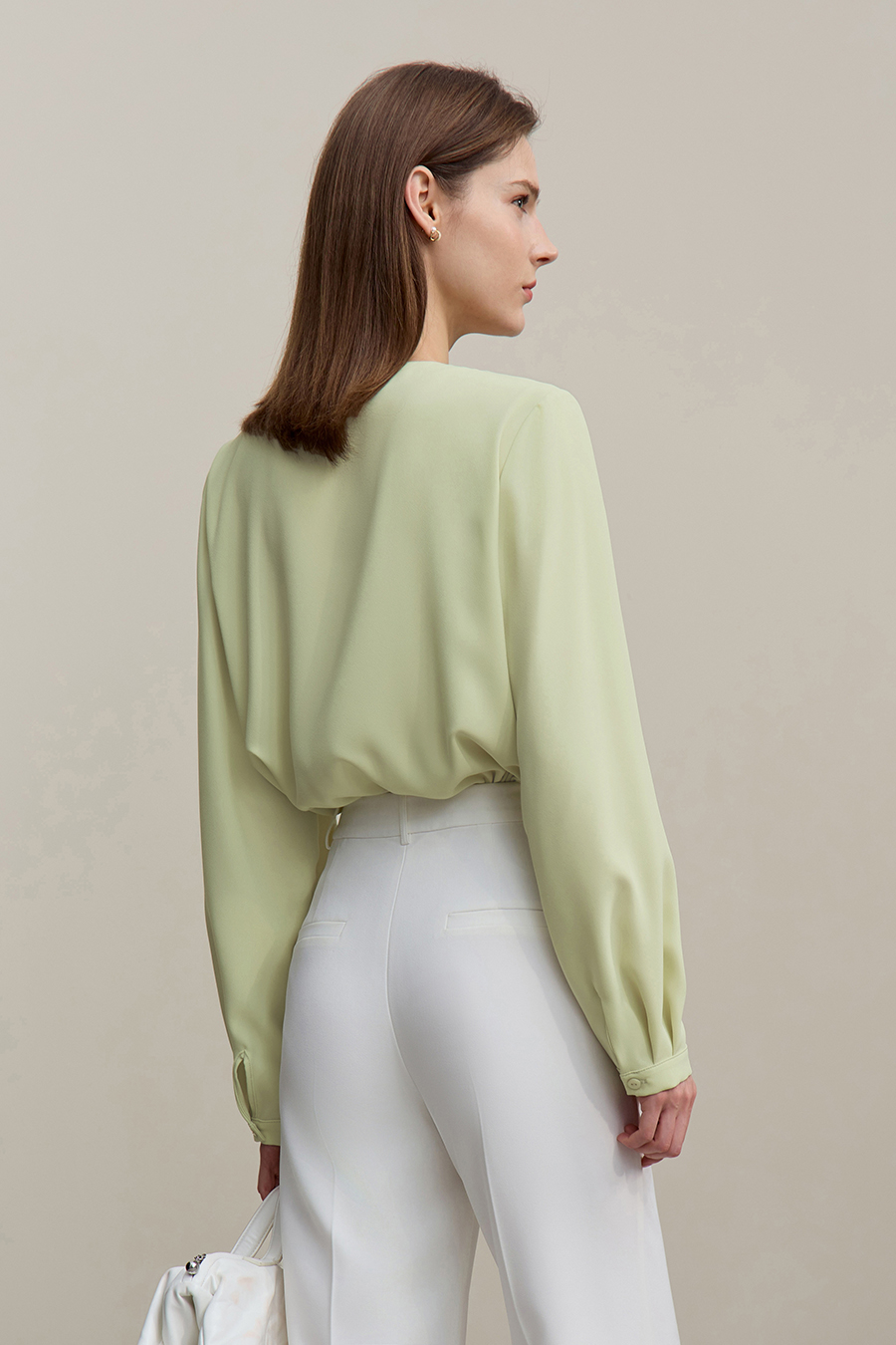 Asymmetric Neck Chiffon Top