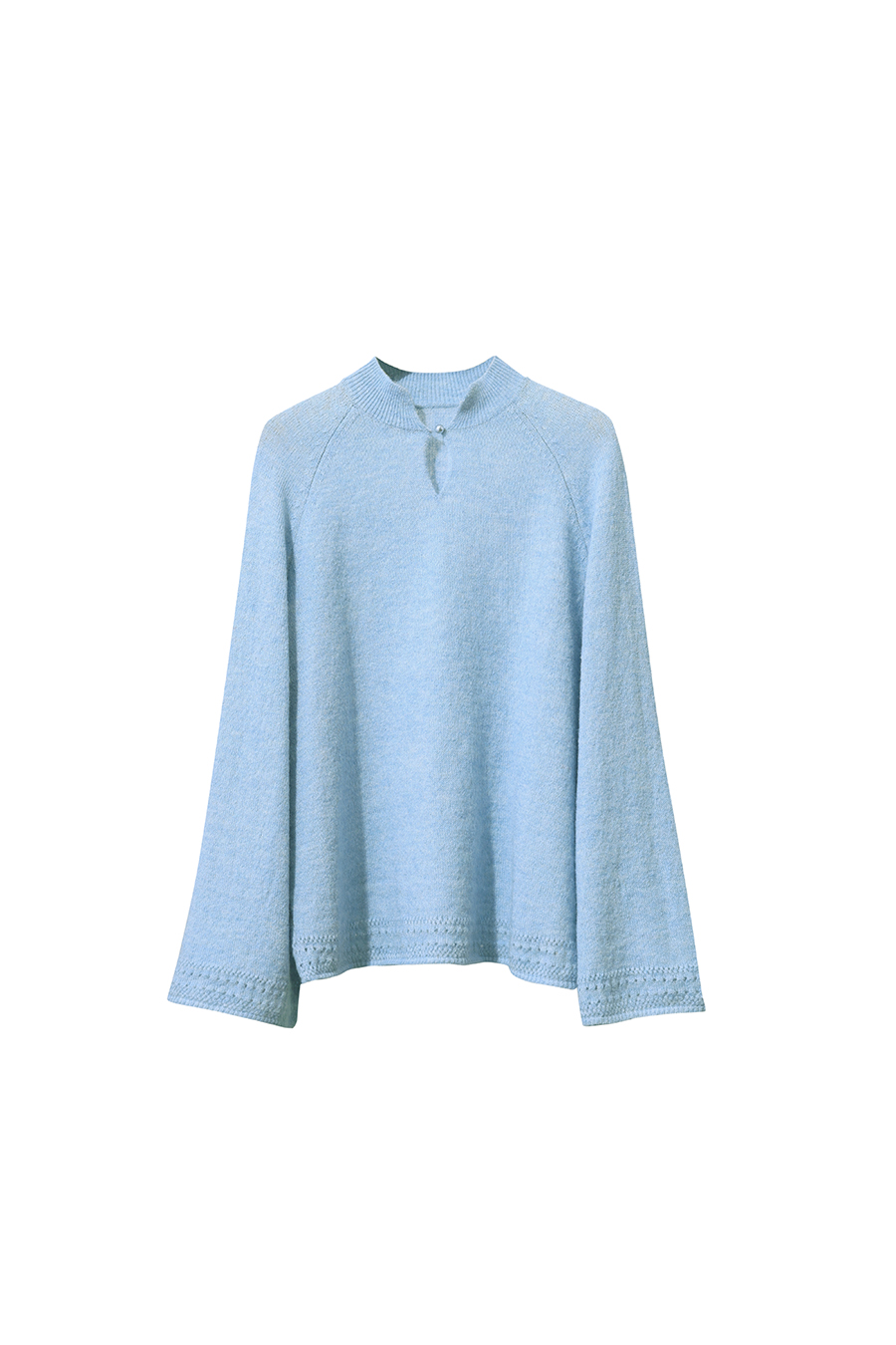 Elegant Cutout Mock Neck Knit Top