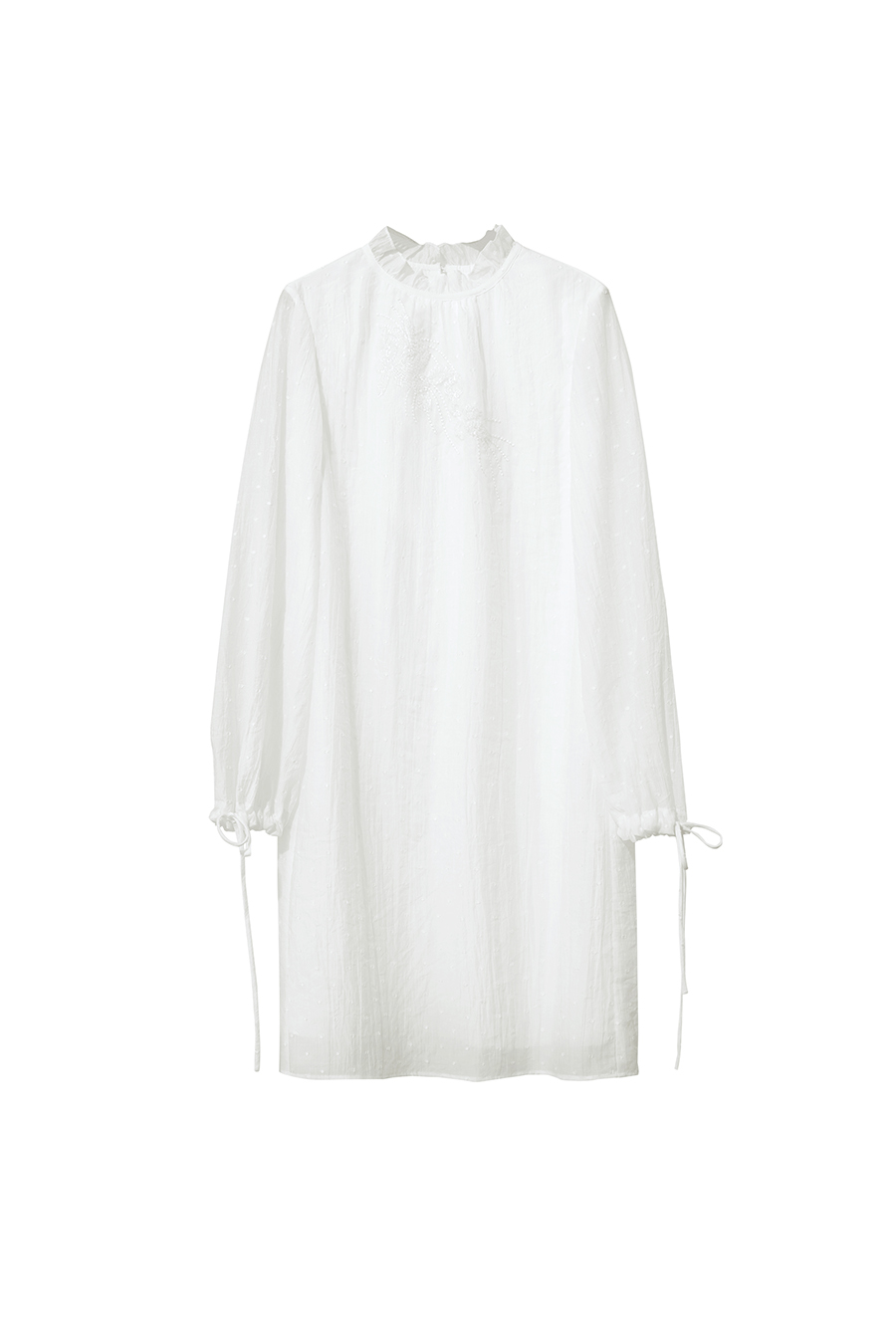 Lyocell Ruffle Trim Dress