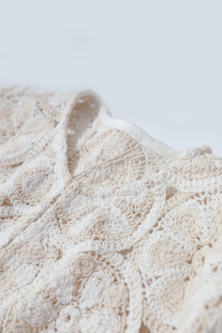 Crochet Lace Cropped Cardigan