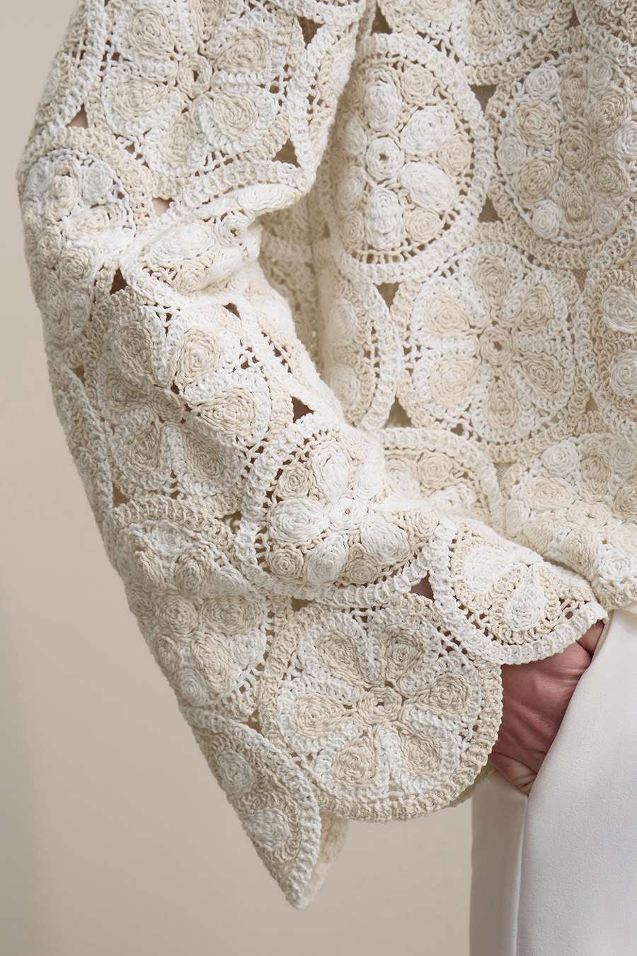 Crochet Lace Cropped Cardigan
