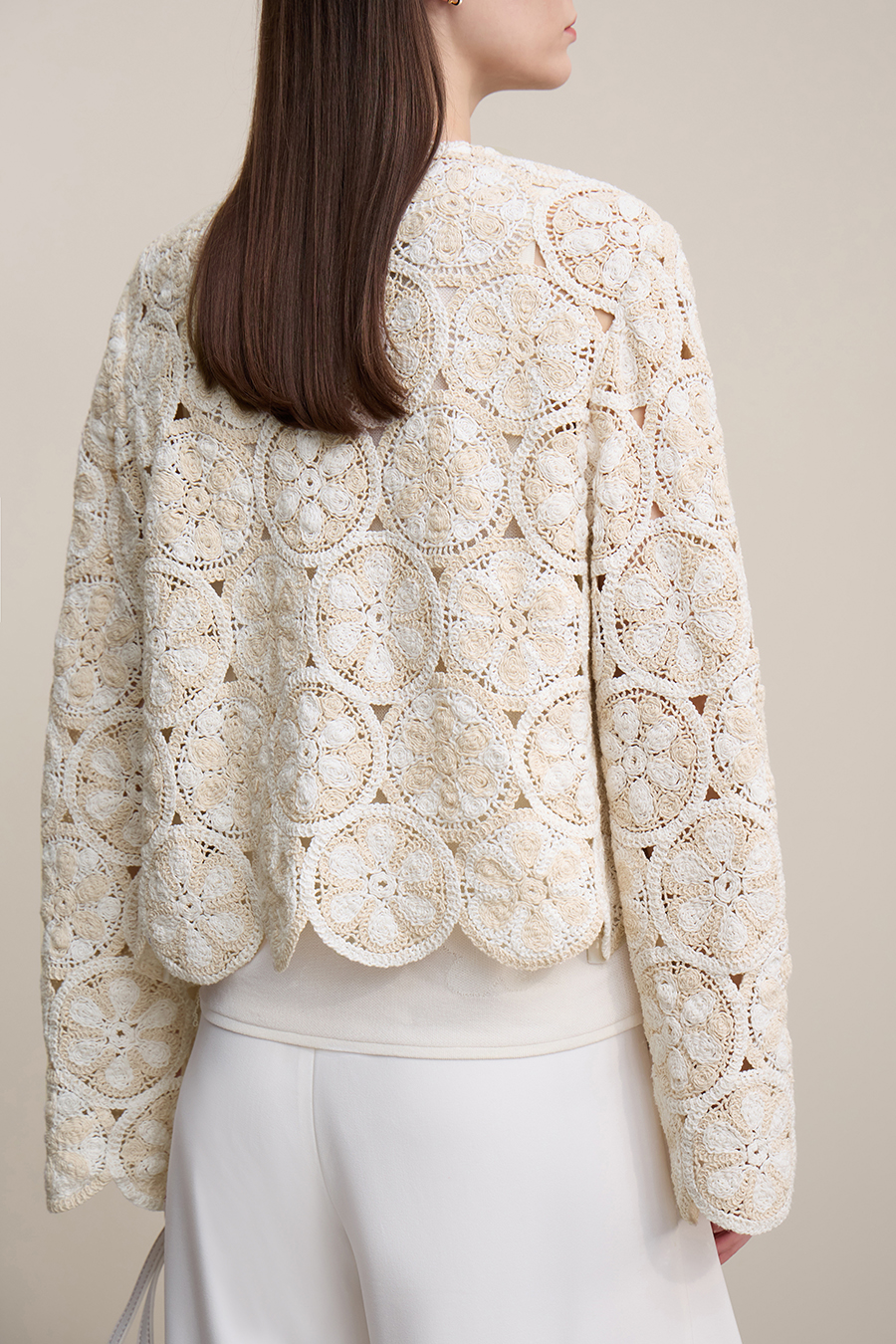 Crochet Lace Cropped Cardigan