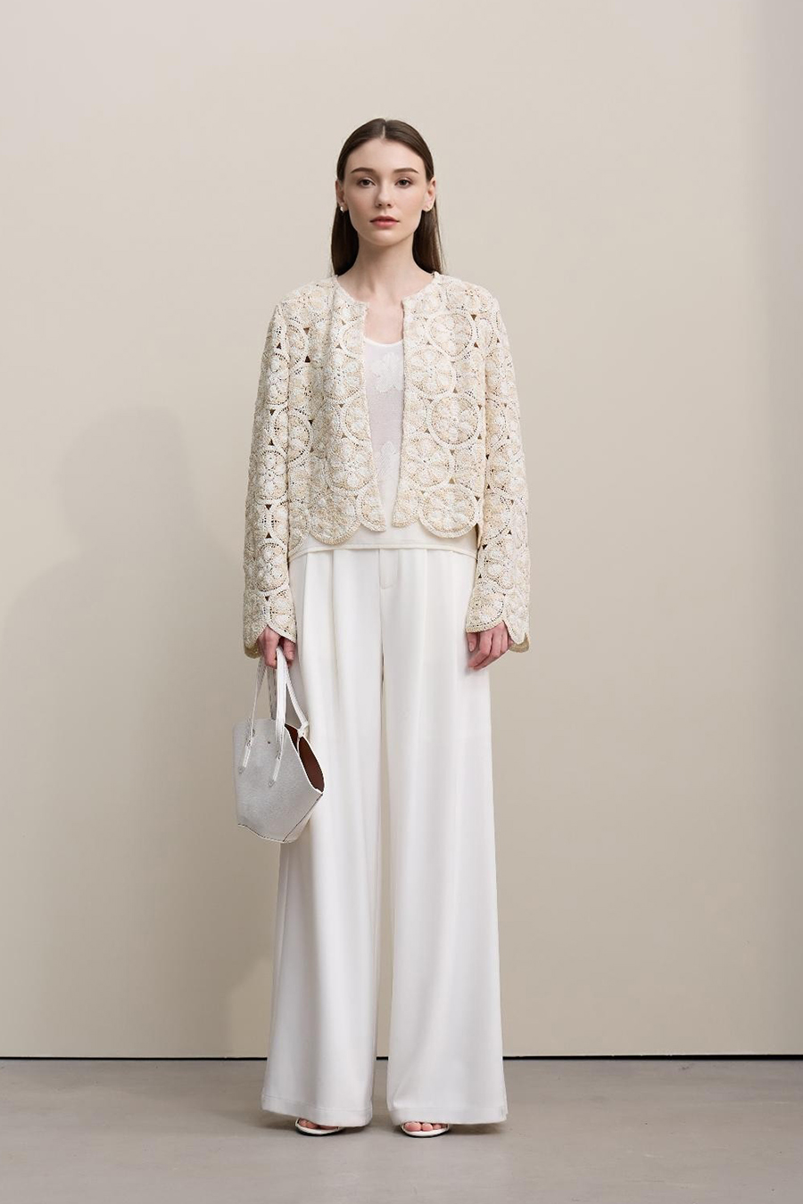 Crochet Lace Cropped Cardigan