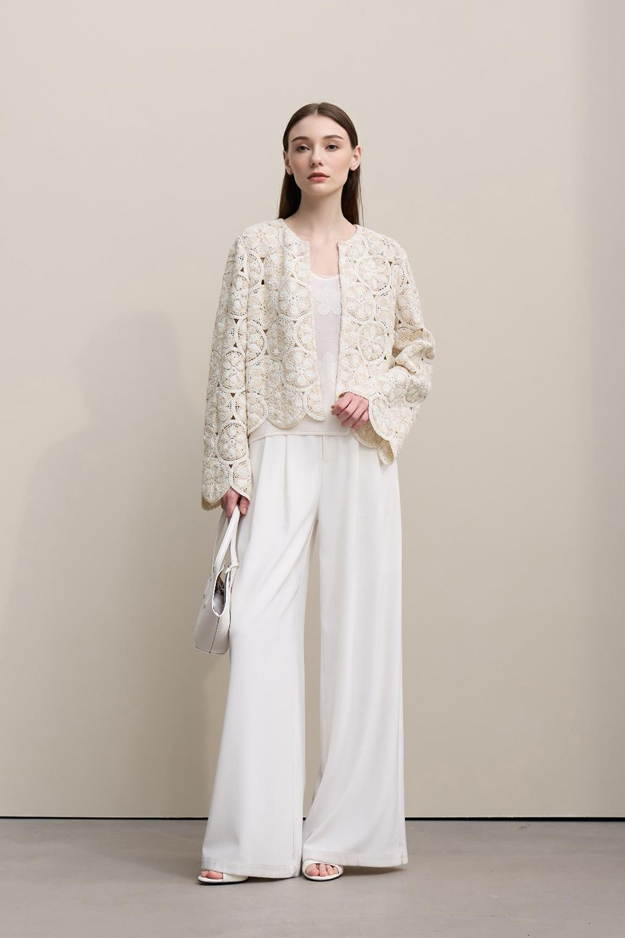 Crochet Lace Cropped Cardigan