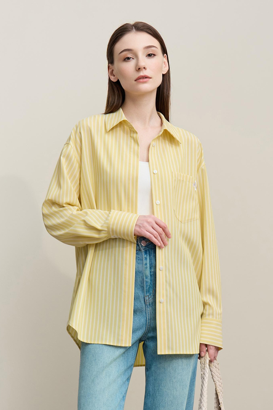 Lapel Striped Shirt
