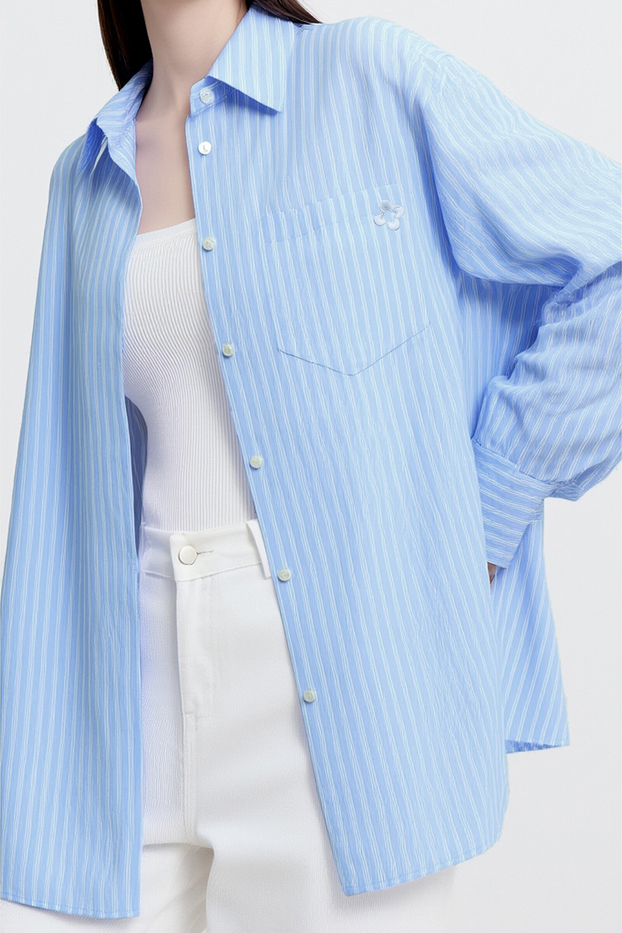 Lapel Striped Shirt