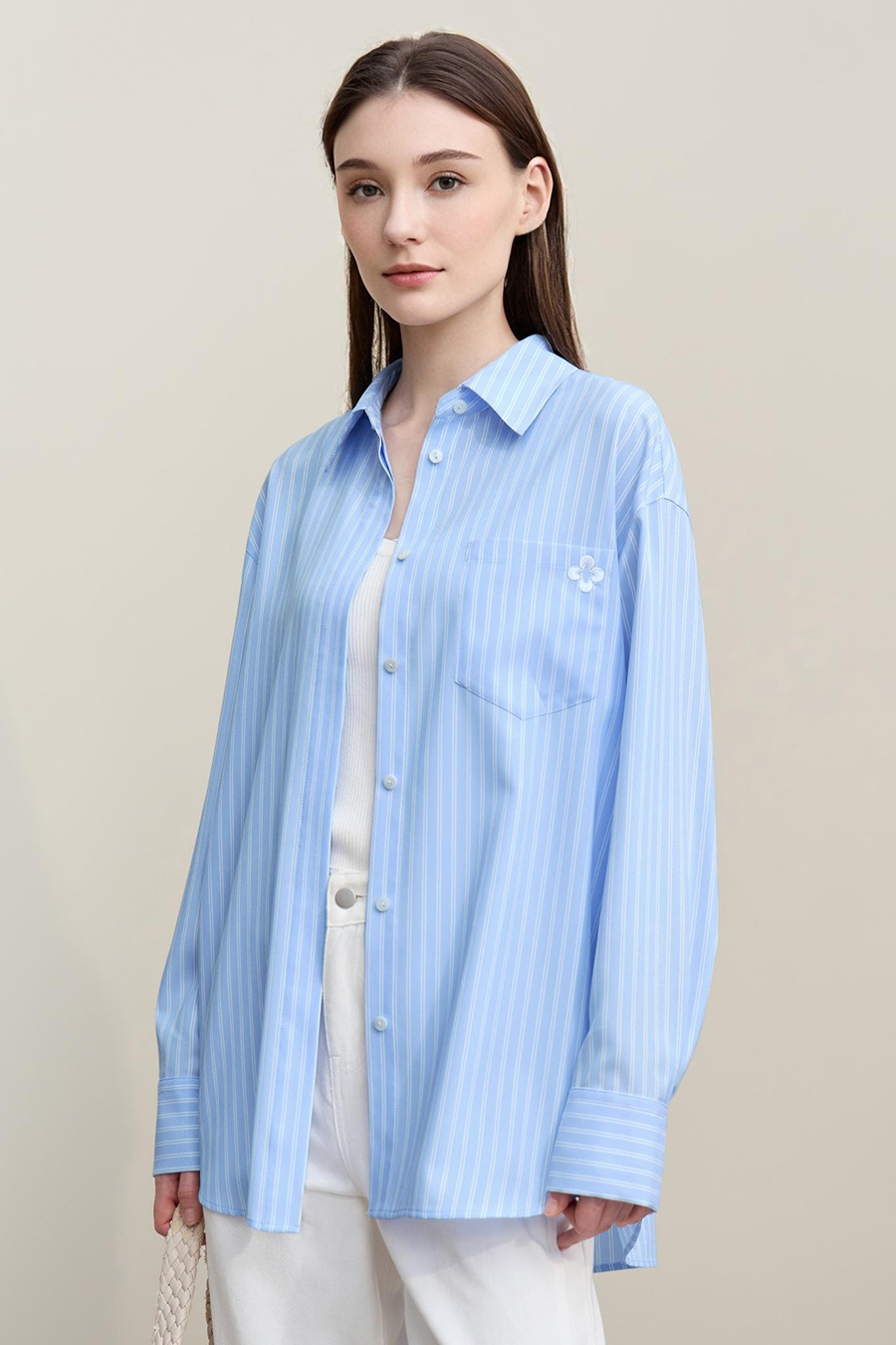 Lapel Striped Shirt
